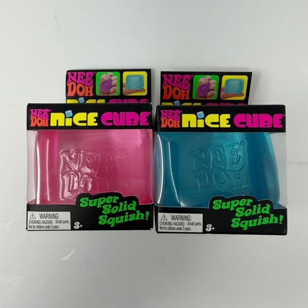 Needoh nice cube lot of 2 pink / blue